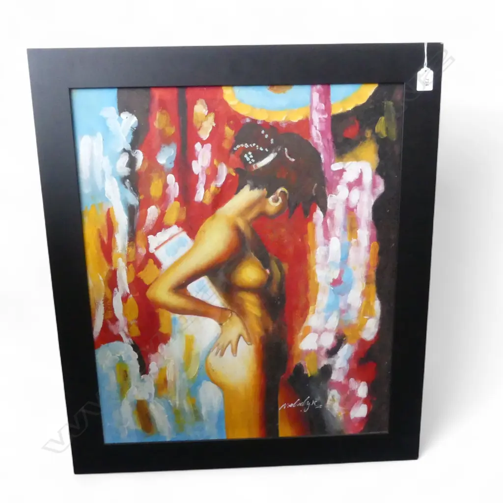 SIGNED NUDE, ACRYLIC ON CANVAS 645x545mm Image 1++