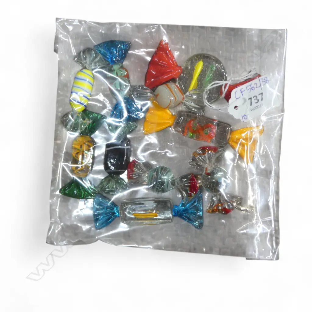 10 MURANO ART GLASS LOLLIES / SWEETS L.80mm Image 1++