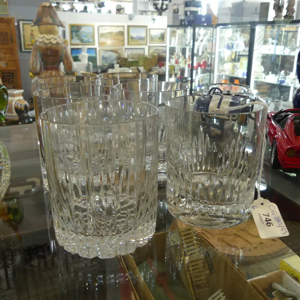 6 CRYSTAL TUMBLERS H.100mm Image 1++