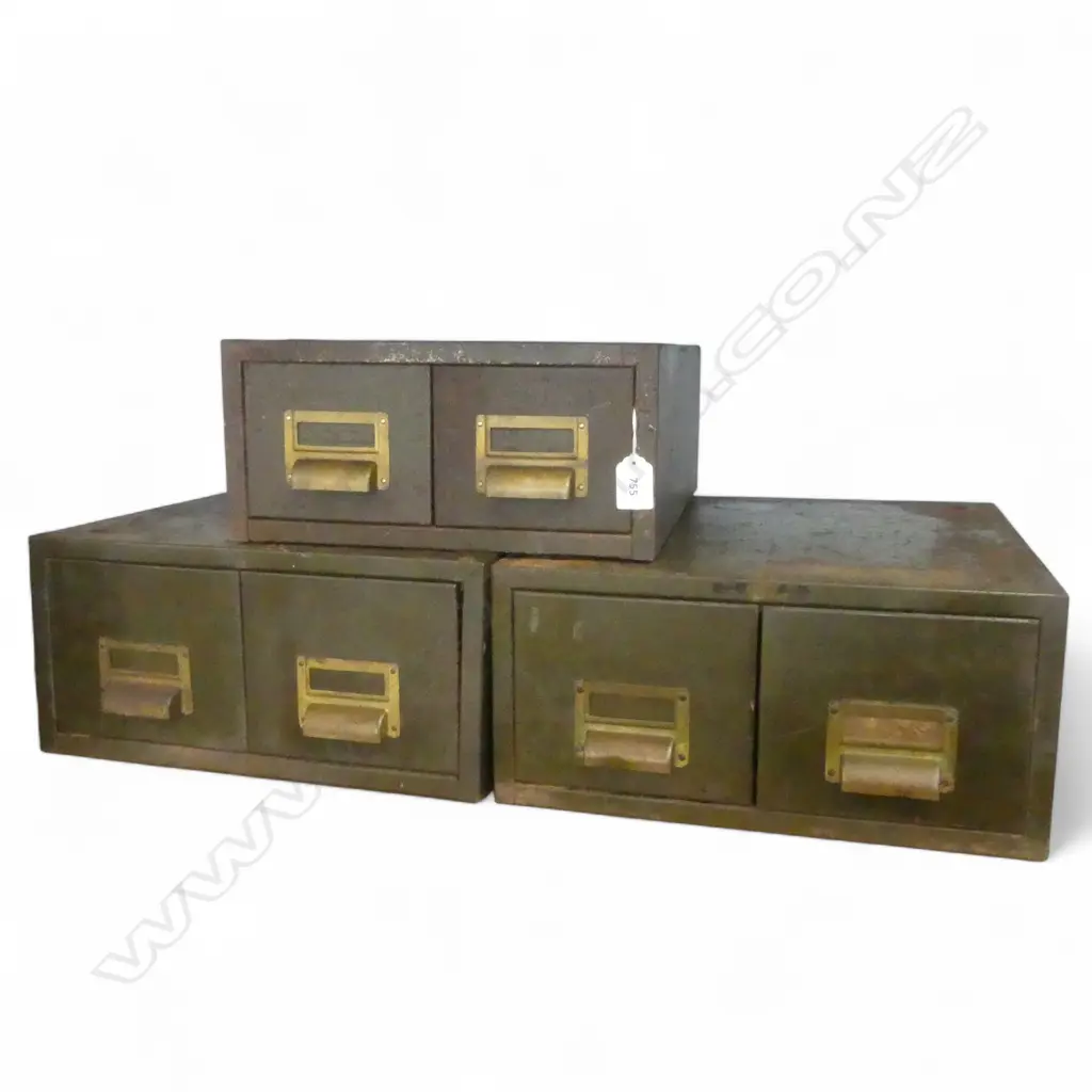 3 2 DRAWER INDUSTRIAL UNITS 360x385x170mm approx. each Image 1++