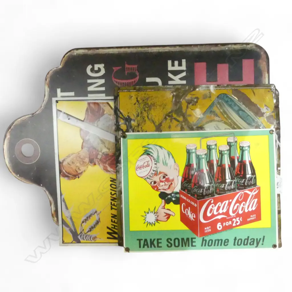 FOUR ASST METAL SIGNS 500x370mm Image 1++