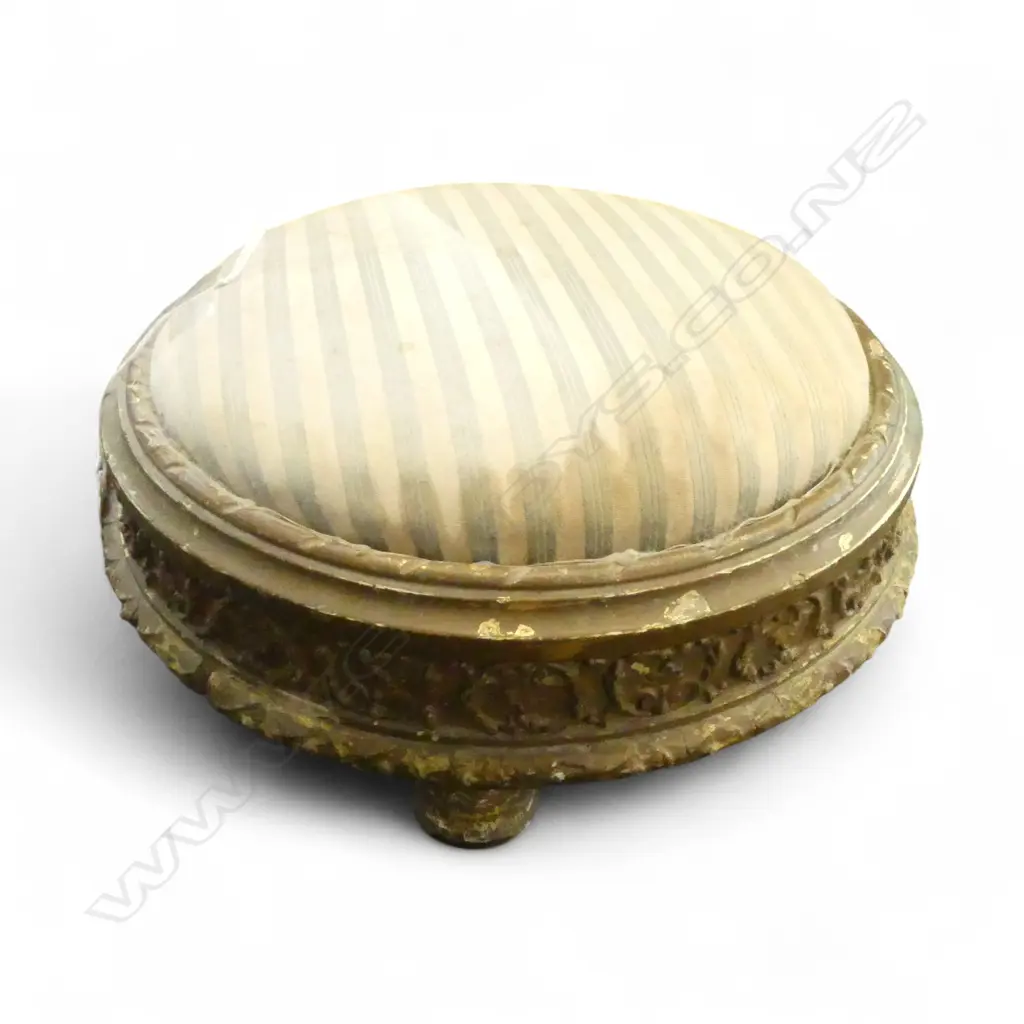 UPHOLSTERED FOOT STOOL 300mm dia Image 1++