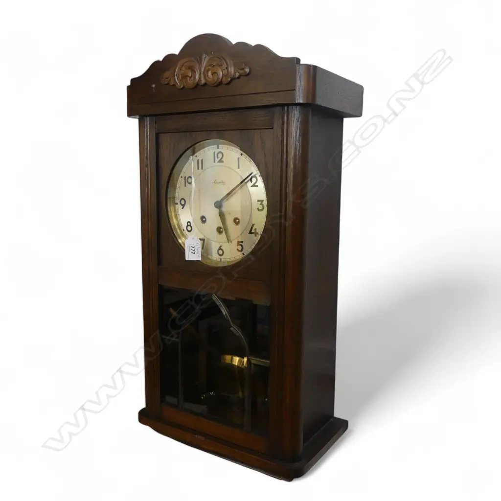 VINTAGE MAUTHE OAK WALL CLOCK H.635mm Image 1++