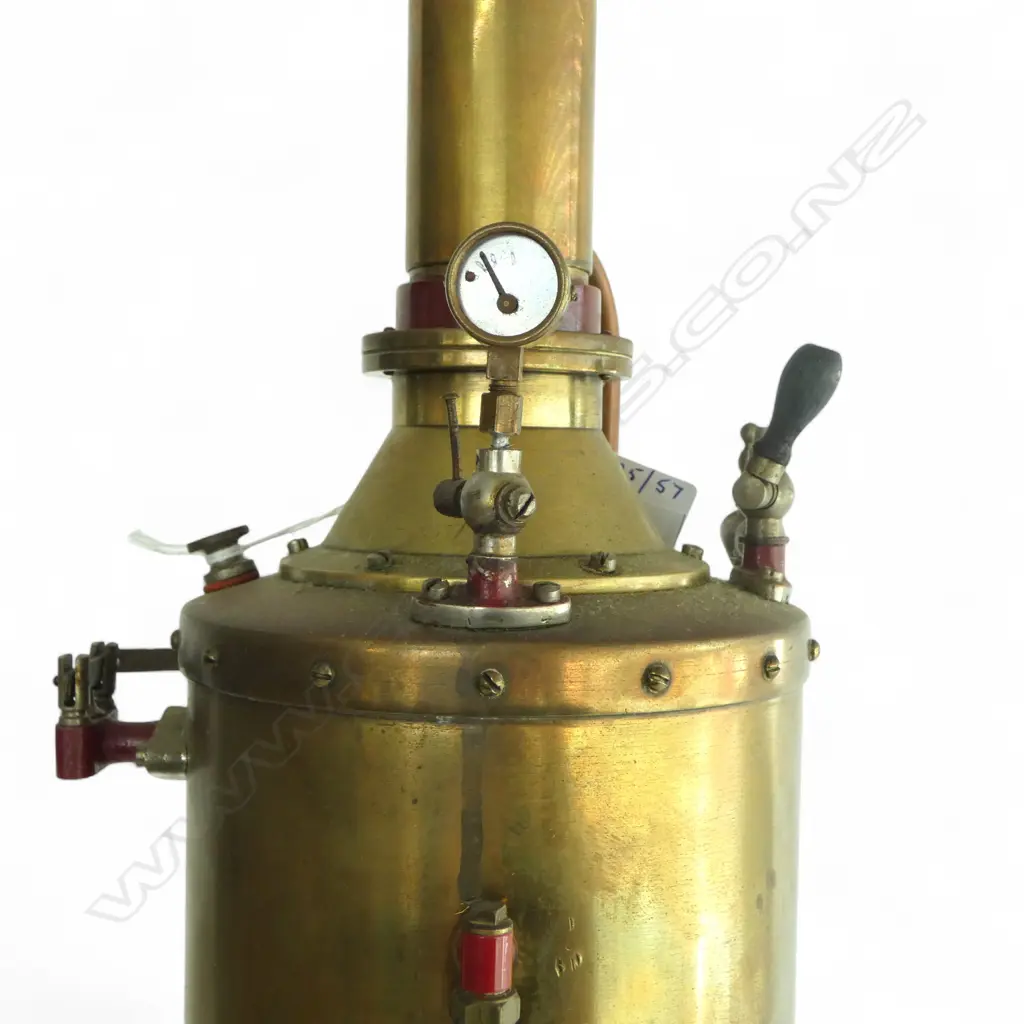 VINTAGE BRASS MODEL STEAM ENGINE H450MM Image 1++