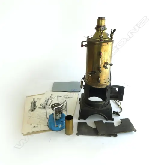 VINTAGE BRASS MODEL STEAM ENGINE H450MM