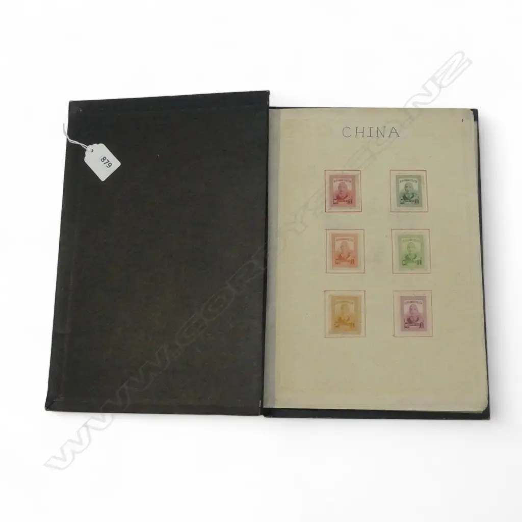 VINTAGE STAMP ALBUM 3 PAGES CHINESE STAMPS NZ HEALTH STAMPS ETC Image 1++