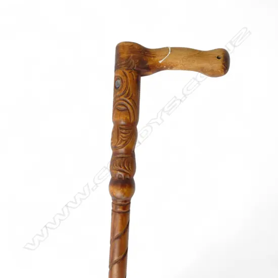 MAORI CARVED WALKING STICK