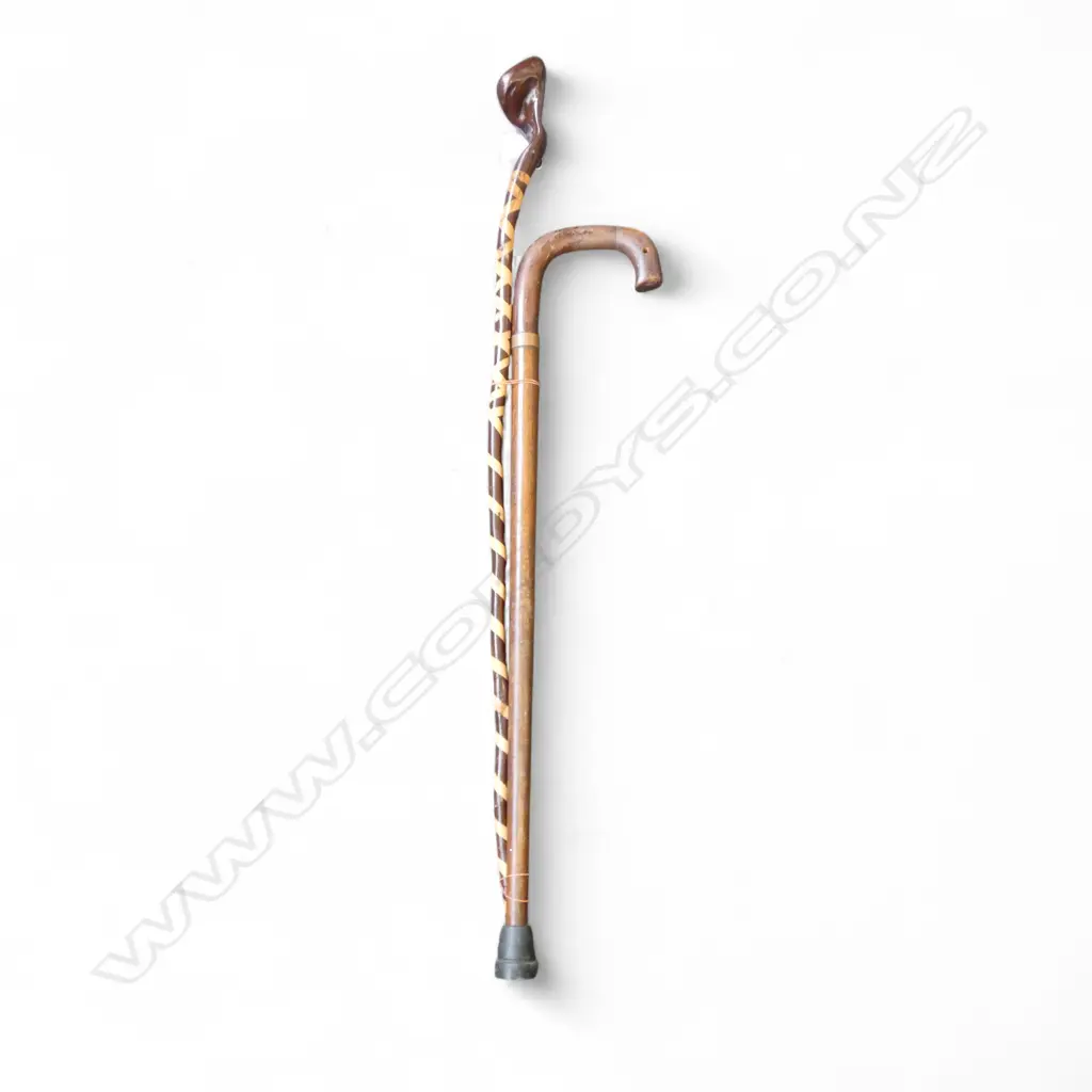 2 VINTAGE WALKING STICKS  Image 1++