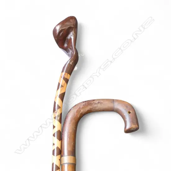 2 VINTAGE WALKING STICKS 