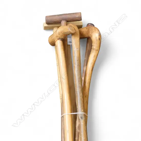 7 FOLK ART WALKING STICKS