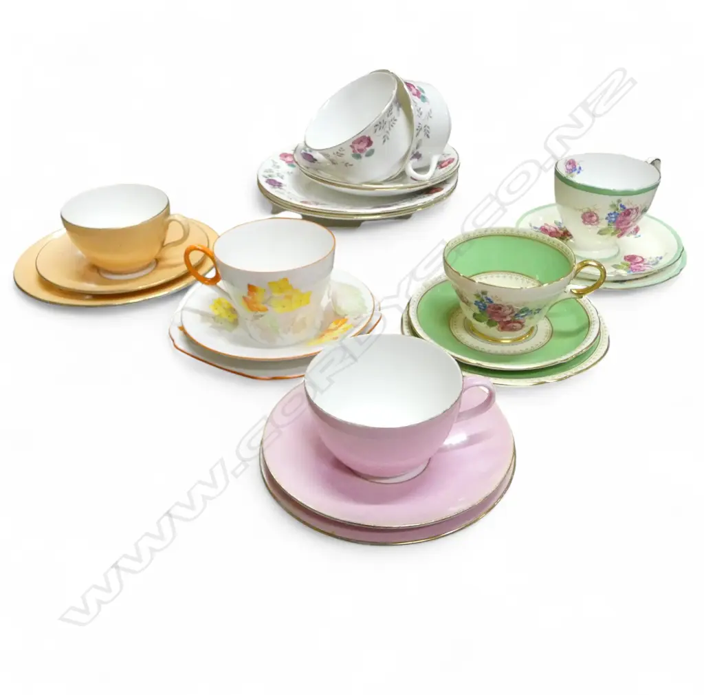 6 SHELLEY CHINA CSPS MIXED PATS Image 1++