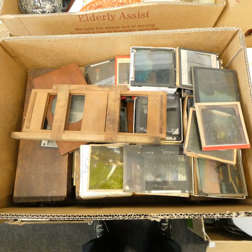 LARGE COLLECTION GLASS PLATE PHOTO SLIDES (From the Estate of Tommy Doyle) Image 1++