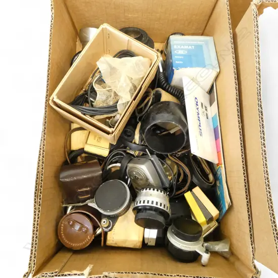 ASST. CAMERA ACCESSORIES; LENSES, STRAPS, FLASHES etc