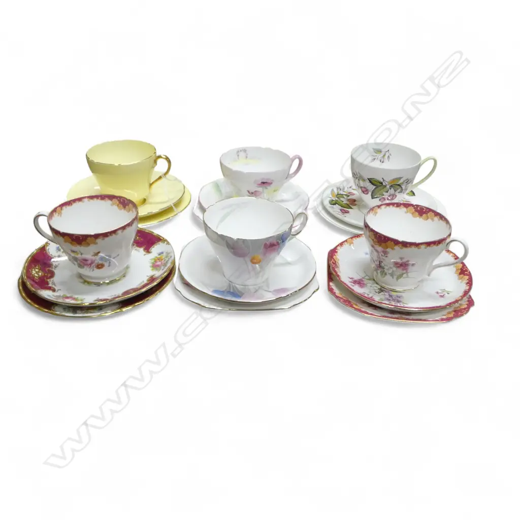 6 SHELLEY CHINA CSPS MIXED PATS Image 1++