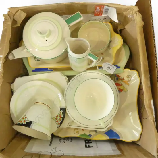 COLLECTION OF DECO R/D CHINA 3PC TEASET SANDWICH PLATES CSPS ETC