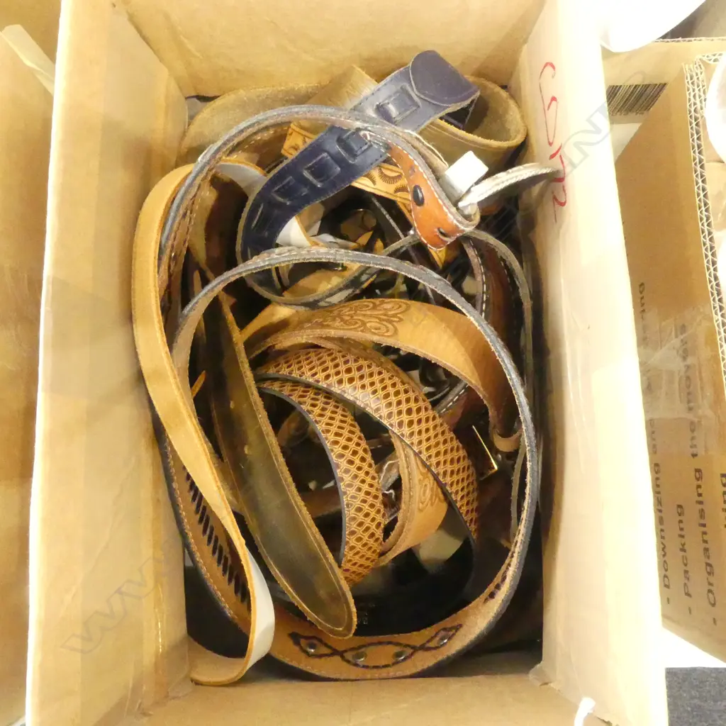 ASST. VINTAGE & NEW LEATHER BELTS  Image 1++
