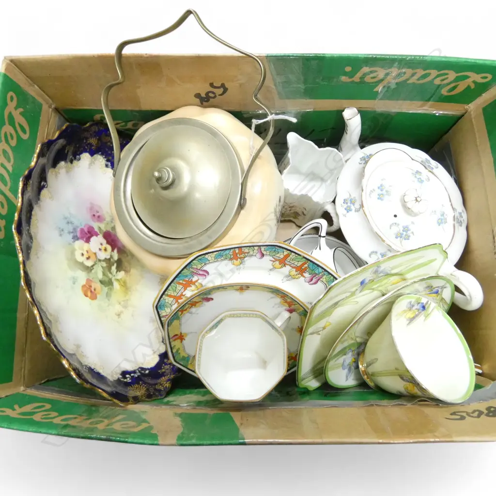 BOX OF MISC CHINA BISCUIT BARREL R/D CSPS ETC Image 1++