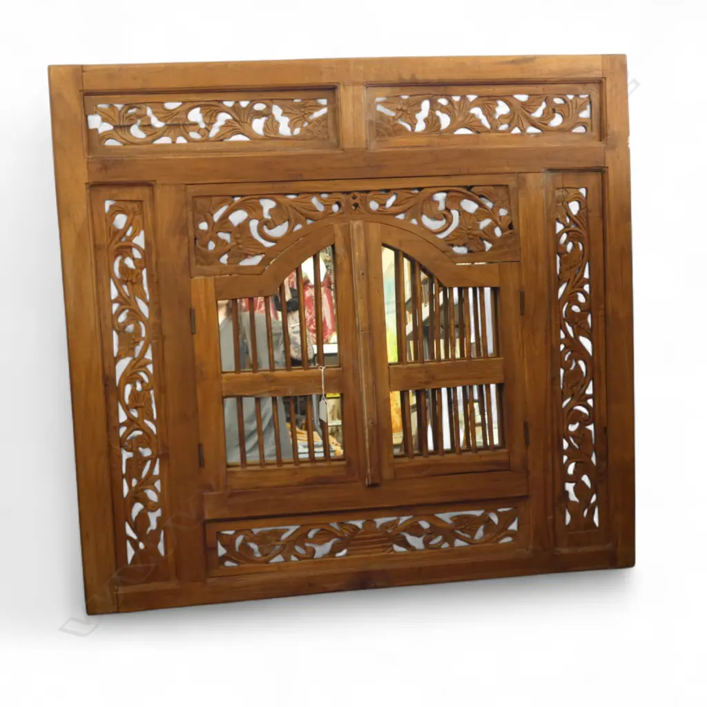 INDONESIAN FRAMED MIRROR 890x950mm  Image 1++