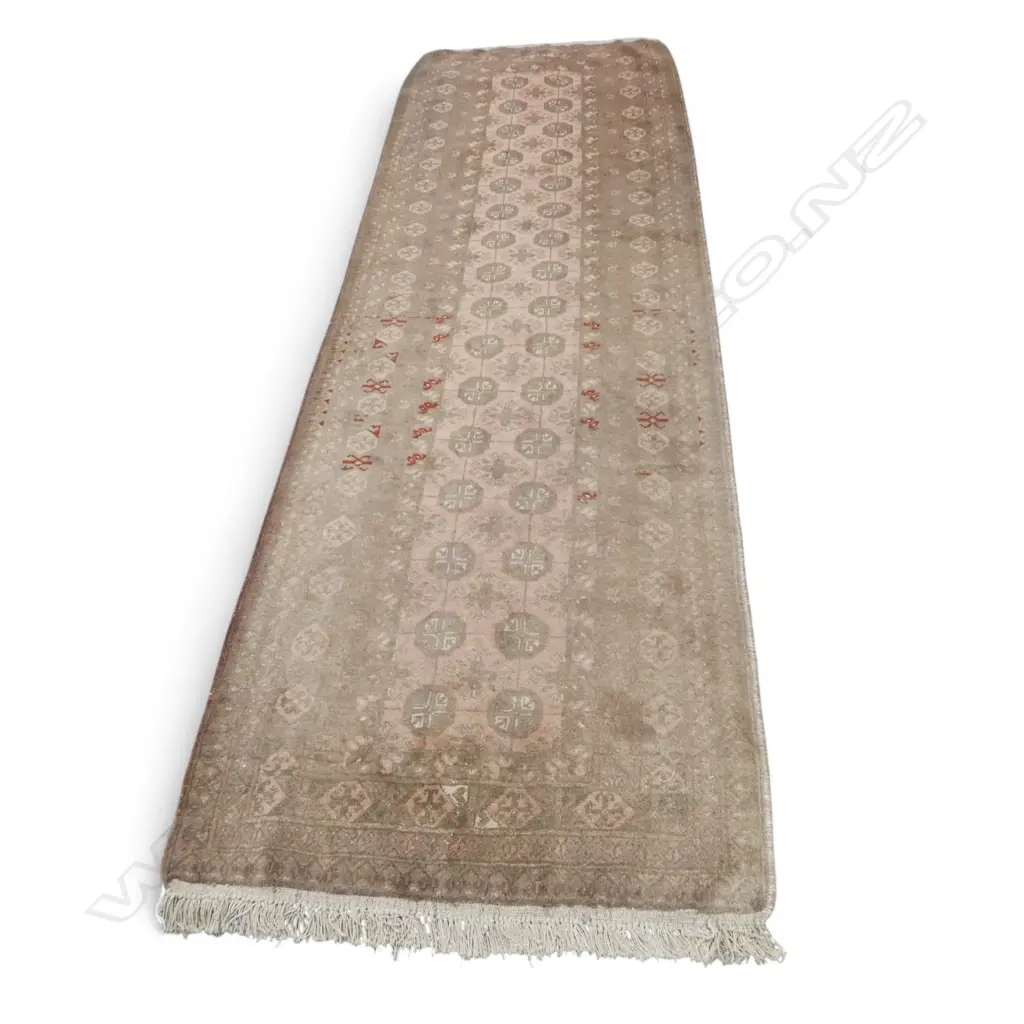HAND KNOTTED WOOL PILE RUG 2800x900mm FAULTS Image 1++