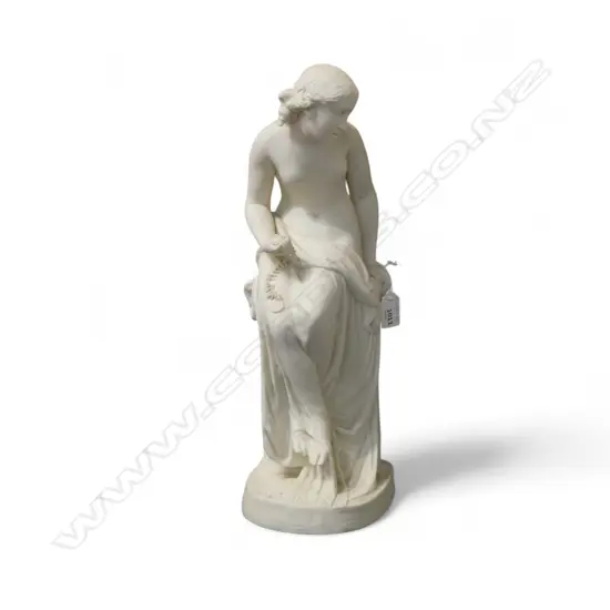 A PARIAN WARE SCULPTURE DEPICTING UNDINE (TITLED ON BASE) 425 mm (H)