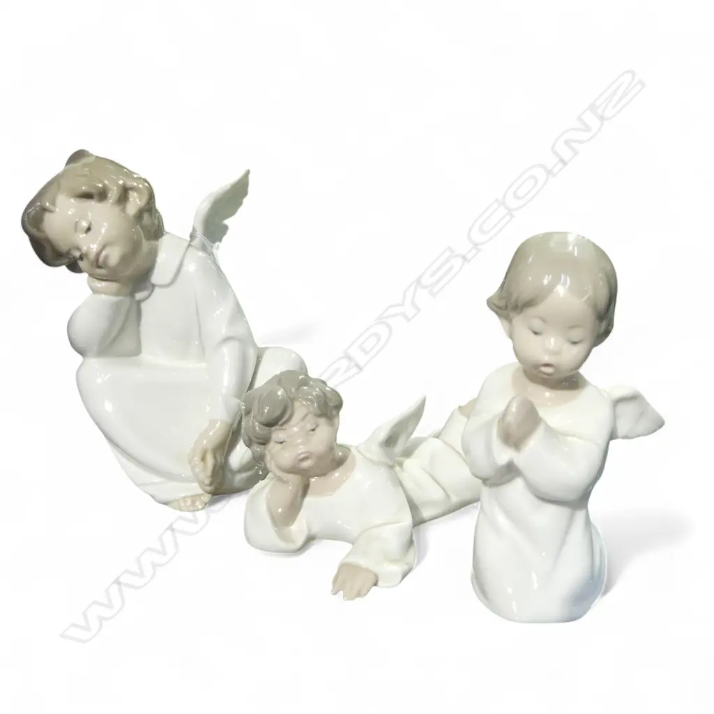 3 LLADRO CHERUB FIGURES H.160mm Image 1++