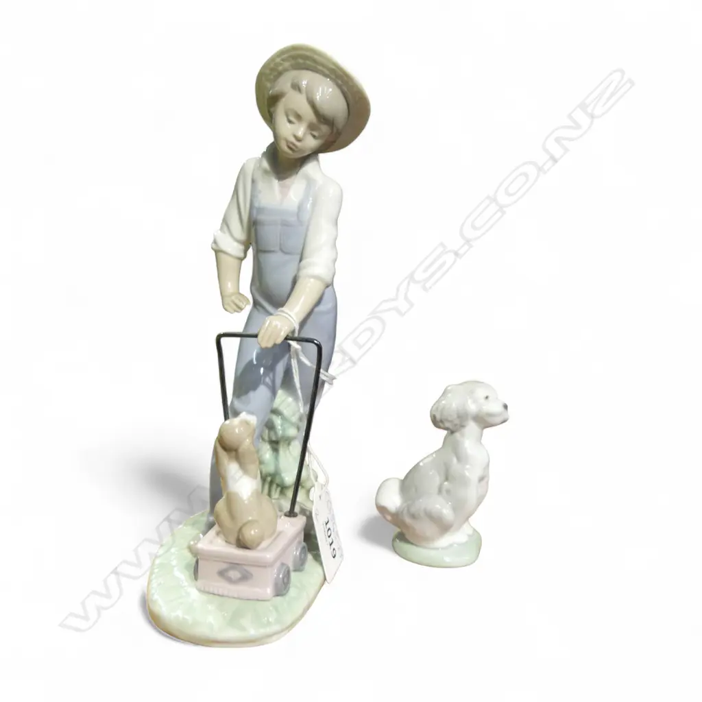 LLADRO FIGURE 'SATURDAY'S CHILD' H.200 + LLADRO SOCIETY DOG FIGURE H.75mm Image 1++