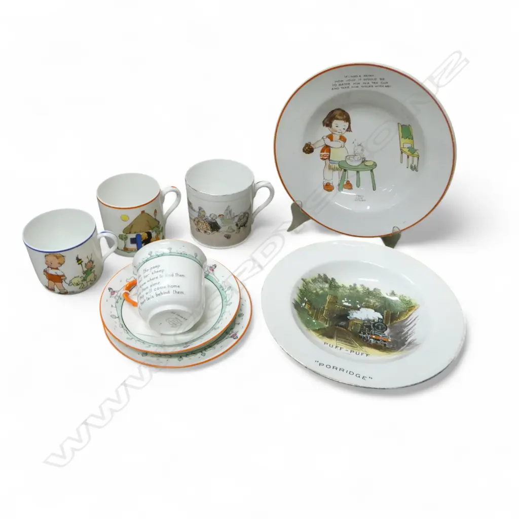 SMALL COLLECTION SHELLEY CHINA CHILDS CHINA CSP 2 BABY PLATES & MUGS Image 1++