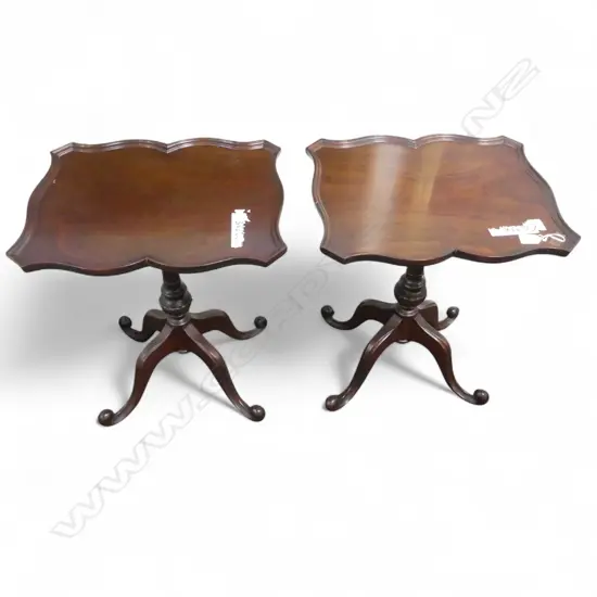 PR MAHOGANY WINE TABLES 455x375x525mm