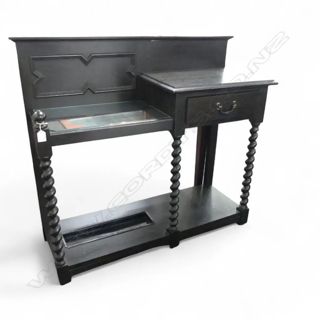 EBONISED OAK HALL TABLE 980x360x890mm Image 1++