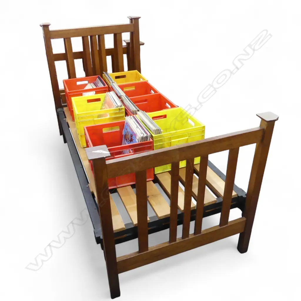 PR ARTS AND CRAFTS OAK SINGLE BED FRAMES Image 1++