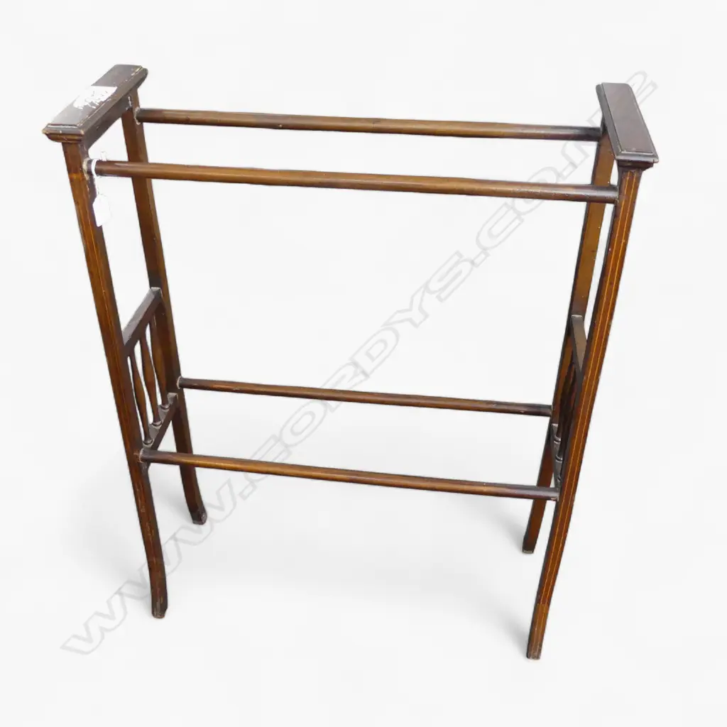 EARLY 20thC SHERATON REVIVAL WOODEN TOWEL RAIL W.680mm Image 1++
