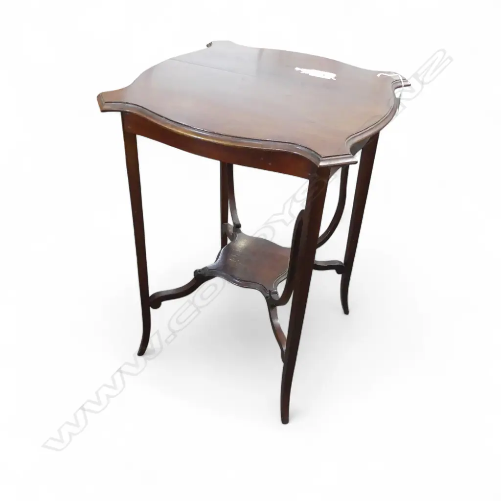 EARLY 20thC MAHOGANY SIDE TABLE 510x510x700mm STRUT MISSING Image 1++