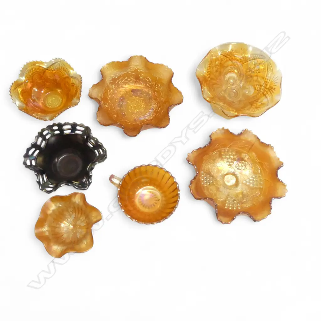 7 PCS CARNIVAL GLASS  Image 1++