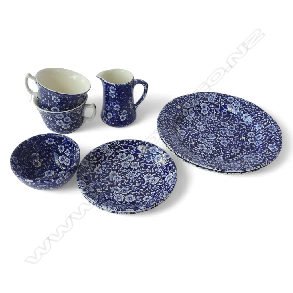 CALICO BURLEIGH TEA CHINA; 2 C/S, CREAM, etc Image 1++