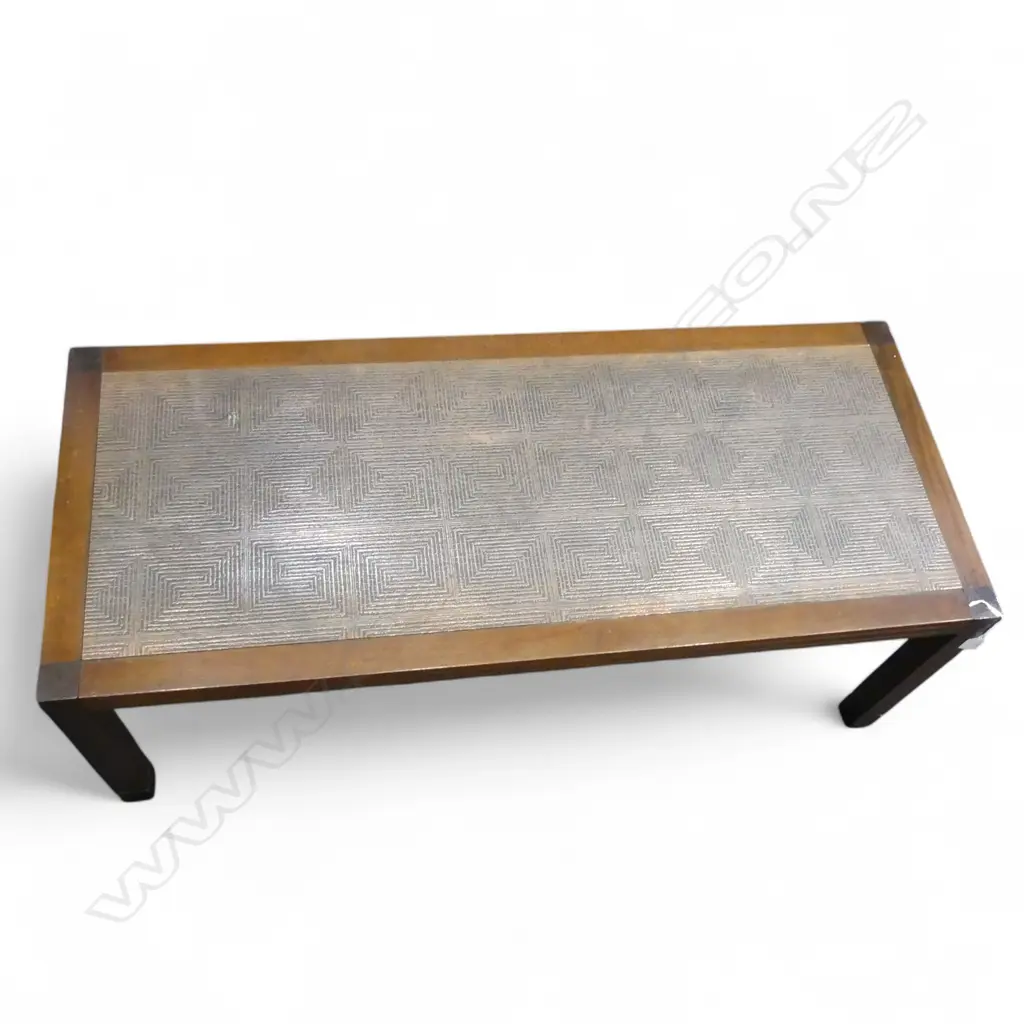 RETRO DANSKE MOBLER COPPER TOPPED COFFEE TABLE 1155x485x435mm Image 1++