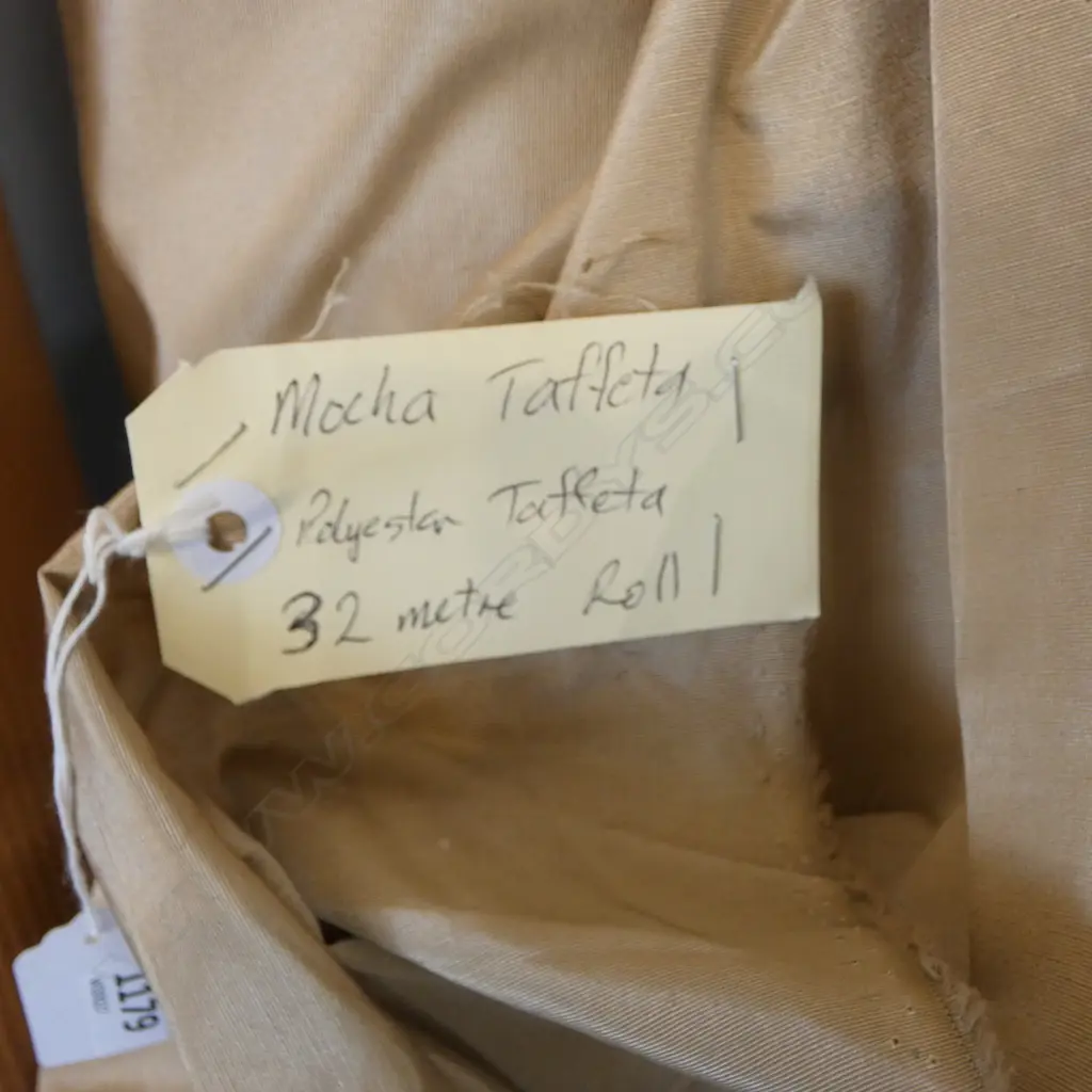 FABRIC BOLT; MOCHA TAFFETA POLYESTER, 32M Image 1++