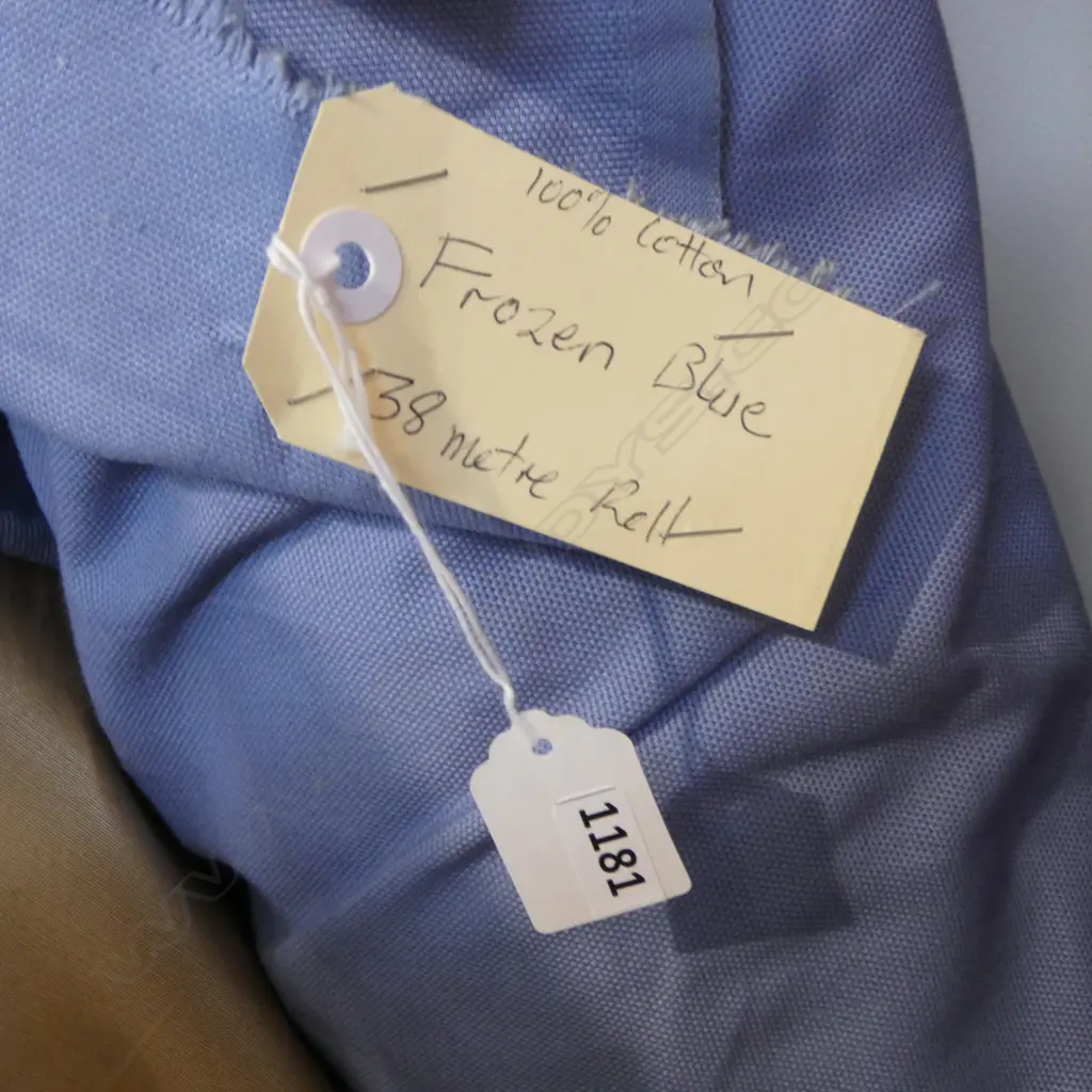 FABRIC BOLT; FROZEN BLUE COTTON, 38M Image 1++