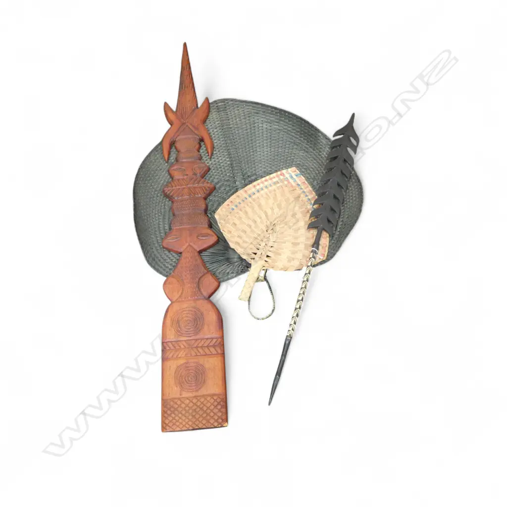 ASST. TRIBAL INCLUDING LARGE WOVEN FAN Image 1++