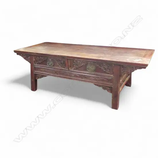 CHINESE OLD ELM 2 DRAWER TABLE 1560x500x450mm