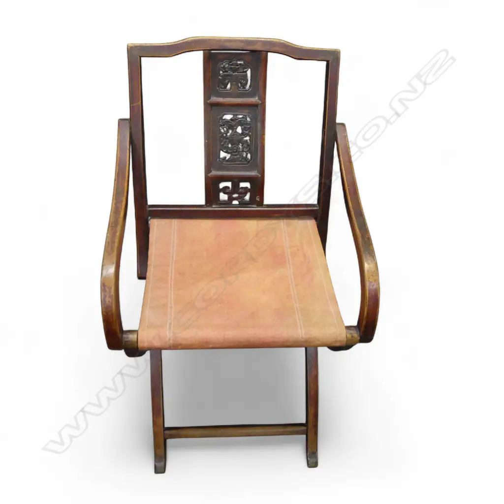 OLD ORIENTAL FOLDING CHAIR Image 1++