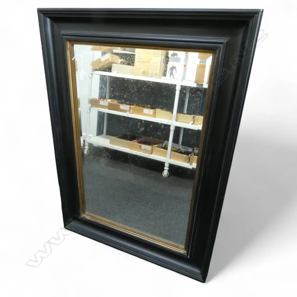MODERN MIRROR, BLACK FRAME, EX CC INTERIORS 1160x850mm Image 1++