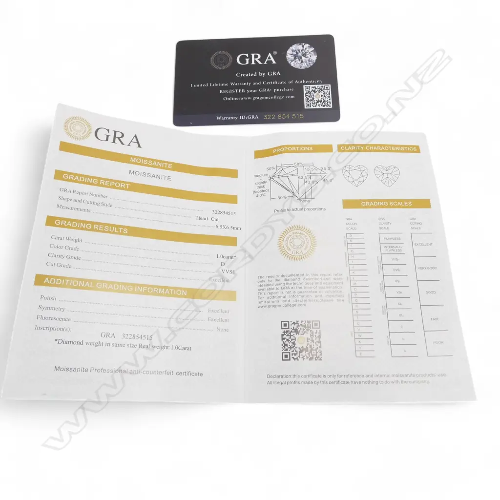 925 RING w. 1CT MOISSANITE + CERTIFICATE SIZE Q Image 1++