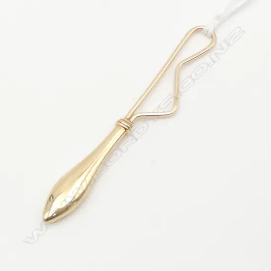 EDWARDIAN 15ct GOLD SHOE LACE PULL 3.43gms