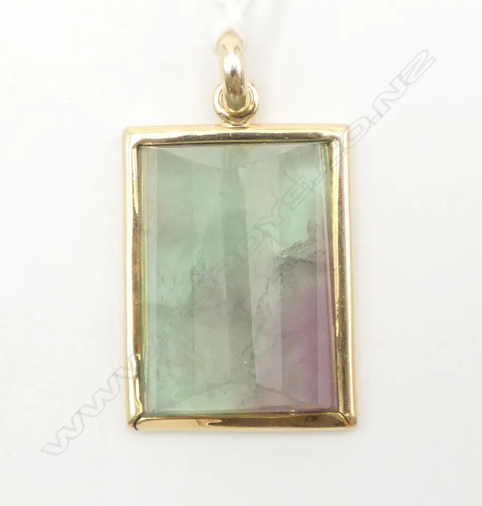 WATERMELON TOURMALINE? 9CT PENDANT 25x20mm Image 1++