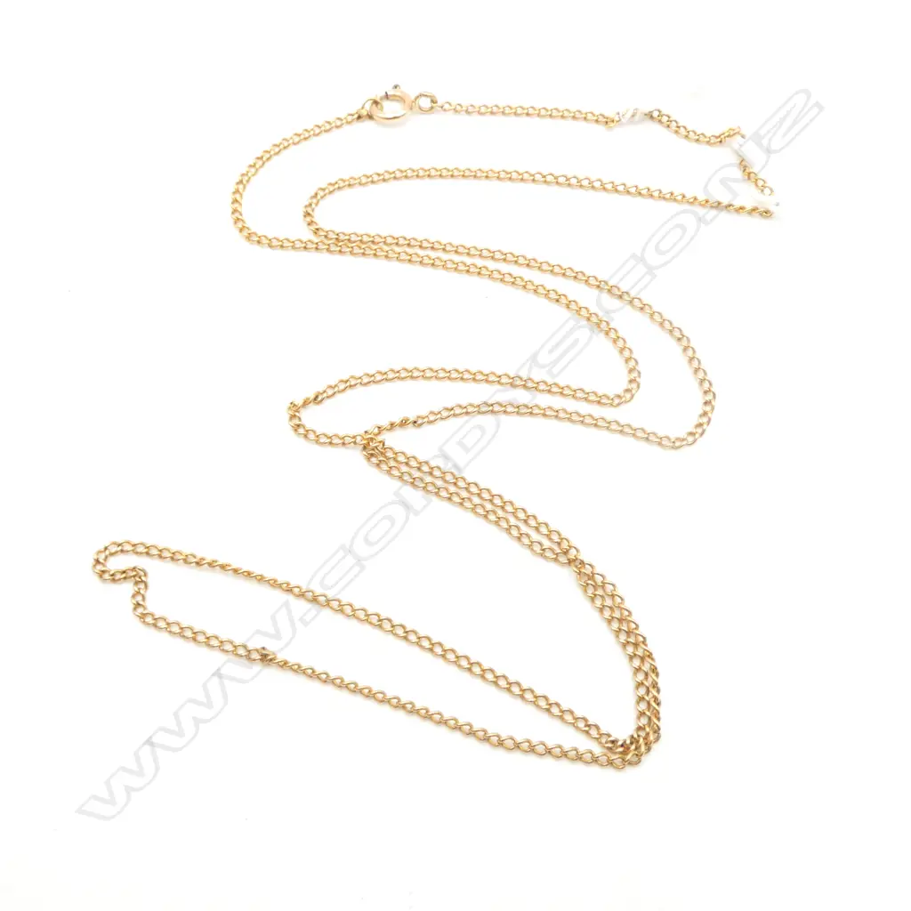 LONG 9ct YELLOW GOLD NECK CHAIN. L.700mm. 7.6gms Image 1++