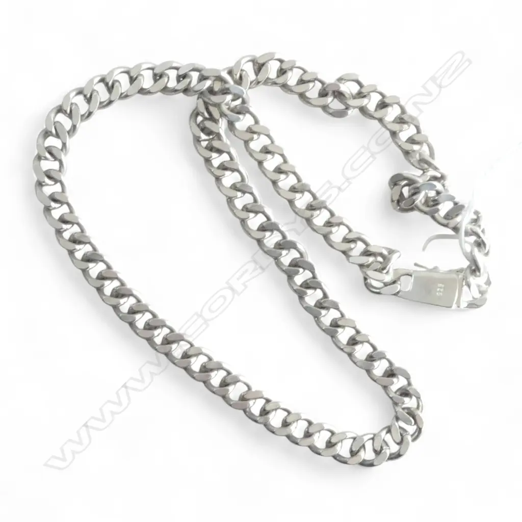 STG SILVER NECKLACE, 86.6gms Image 1++