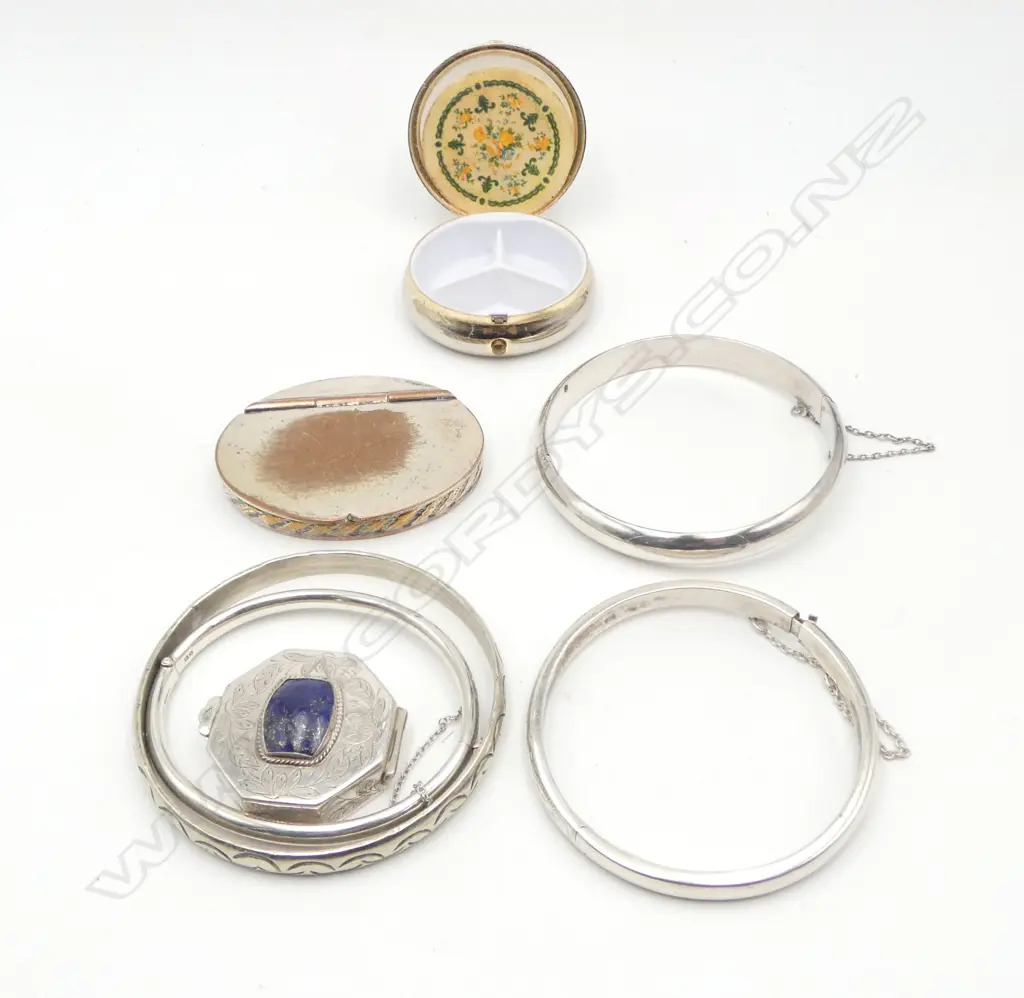 ASSTD SILVER BANGLES AND SILVER PLATED PIECES Image 1++