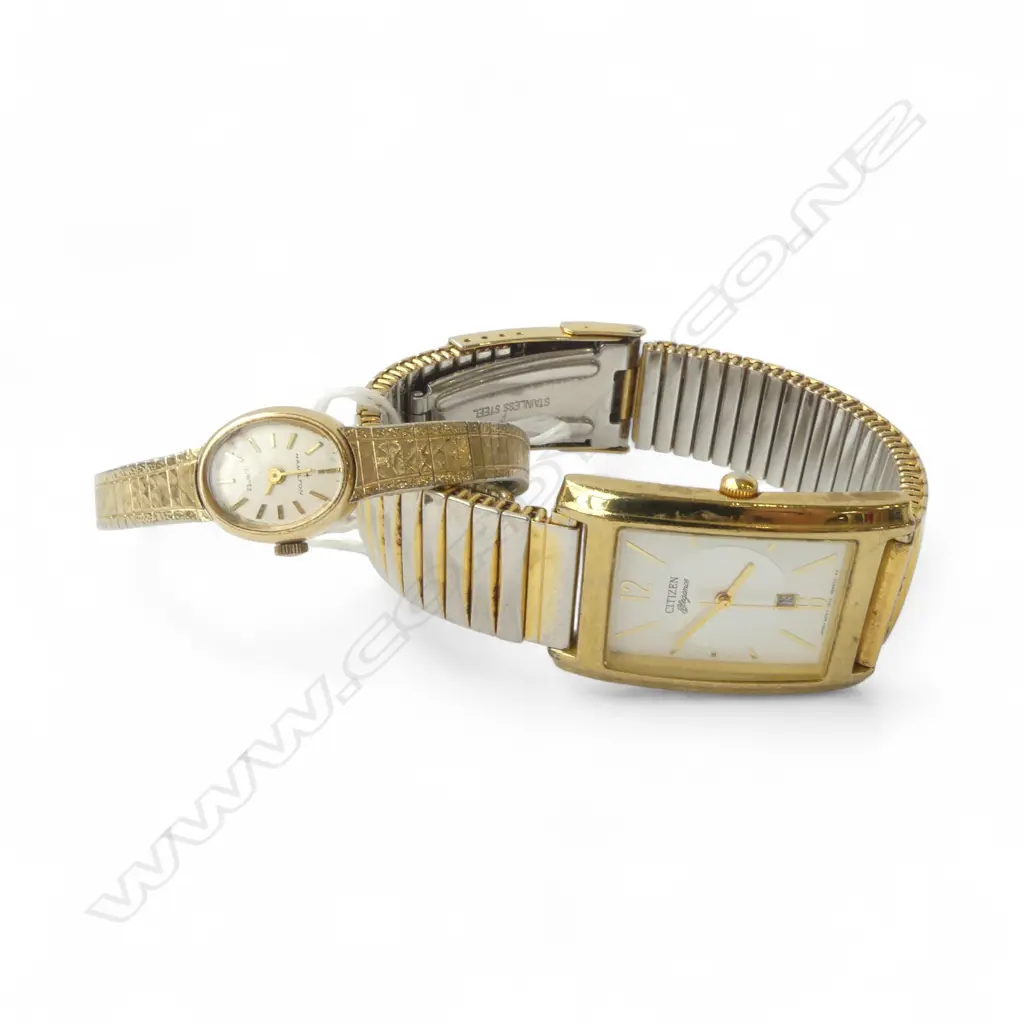 CITIZEN ELEGANCE MANWRISTWATCH WITH HAMILTON LADIES WATCH Image 1++