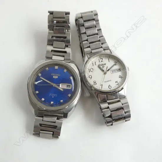 SEIKO 5 GENTS WRIST WATCH &PULSAR QUARTZ WRISTWATCH 