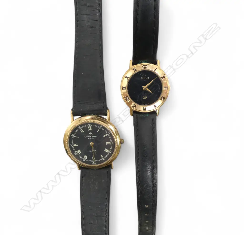 2 WRIST WATCHES; GUCCI & CHRISTIAN BERNARD Image 1++